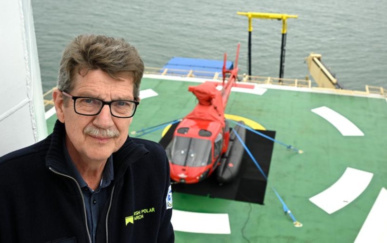 Michael Tjernström ombord på Oden.